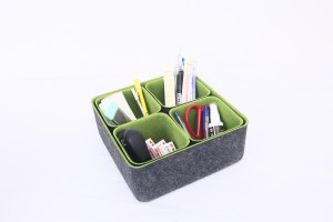 Support Custom Set of 5 Felt Drawer Organizer Felt Storage Bin Desk Organizer