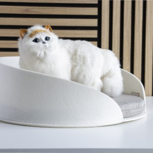 Pet products cat supplies washable felt round dog nest bed