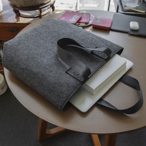 Best Selling Felt Handbag with PP Board Bottom High Quality Felt Bag