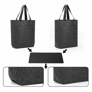 Best Selling Felt Handbag with PP Board Bottom High Quality Felt Bag