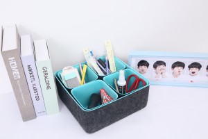 Support Custom Set of 5 Felt Drawer Organizer Felt Storage Bin Desk Organizer