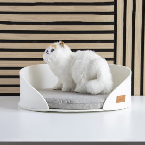 Pet products cat supplies washable felt round dog nest bed