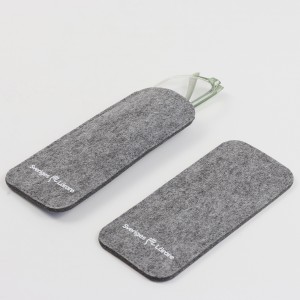 Custom printed logo portable eyeglasses felt pouch bag sunglasses pouch mobile phone eyeglass soft pouch bag