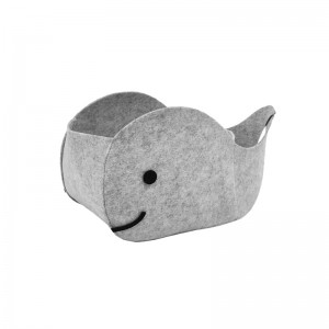 Gray Whale Felt Storage Set – Two-Piece Small Storage Solution