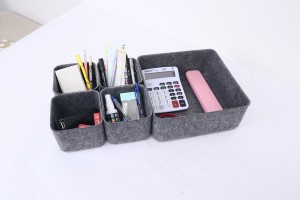 Support Custom Set of 5 Felt Drawer Organizer Felt Storage Bin Desk Organizer