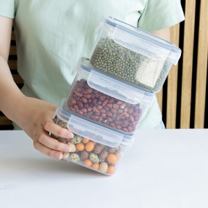 Wholesale Transparent Plastic Food Storage Boxes Cereal Container Dry Food airtight food storage bin