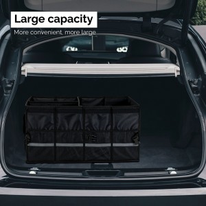 Custom Printed Logo Waterproof Oxford Portable Folding Car Storage Organizer Box Auto Car Trunk Organizer Car Storage Box