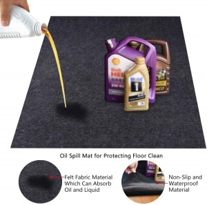 Reusable Washable Felt Oil Spill Mat Absorbent Oil Mat for Driveway, Garage, Parking Floor and Maintenance Shop