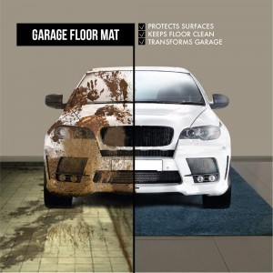 Premium Oil Spill Mat Garage Floor Maintenance Mat Absorbent Oil Reusable Washable Durable Waterproof Backing Protects Surface