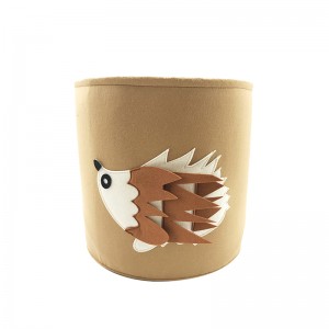 hedgehog shape felt storage laudry basket