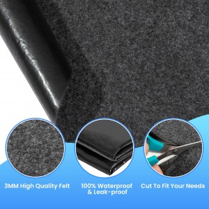 Hot Selling Large Round Washable Waterproof Oilproof Backing Felt Hot Tub Mat