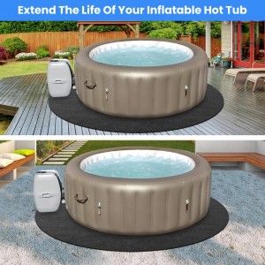 Hot Selling Large Round Washable Waterproof Oilproof Backing Felt Hot Tub Mat