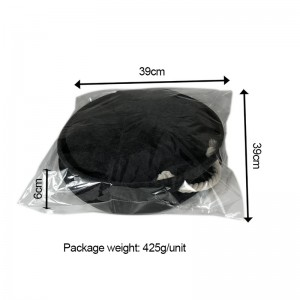 Custom pet supplies semicircular felt dog bed with soft cushion portable pet cave bed