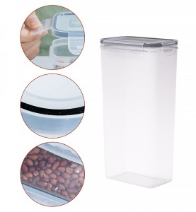 Wholesale Transparent Plastic Food Storage Boxes Cereal Container Dry Food airtight food storage bin