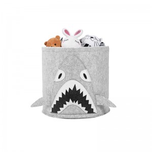 Shark-Themed Cylindrical Felt Storage – 3mm Thick Durable Felt