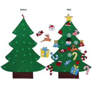 Felt Christmas Tree DIY Christmas Tree set Hanging decorative wall removable reusable ornaments