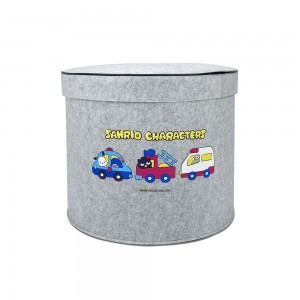 New Arrival Felt Toy Storage Basket with Printing Logo and Play Mat Storage Basket Felt