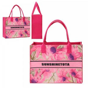 New Arrival Pink Felt Bag with Customized Logo Storage Bag