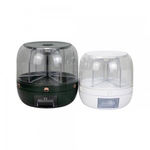 Hot Sale Rice Dispenser Kitchen Moisture-Proof 6-Grid Rotating Food Grain Dispenser Cereal Storage Box Rice Container Dispenser