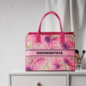 New Arrival Pink Felt Bag with Customized Logo Storage Bag