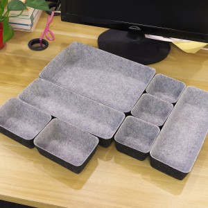 felt material  seamless one-piece desktop organizer set