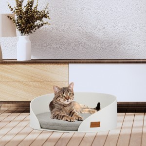 Pet products cat supplies washable felt round dog nest bed